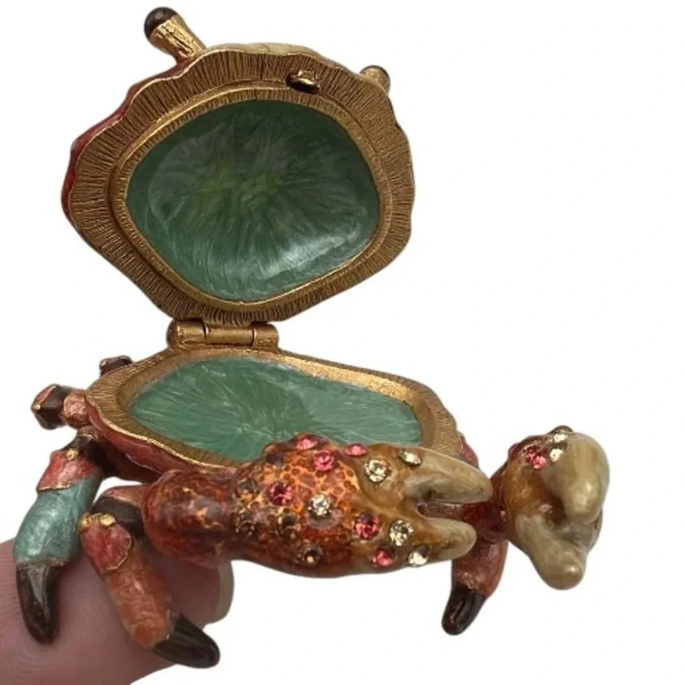 Jay Strongwater Richard Crab Oceana Trinket Box Org. Box & Pamphlet
